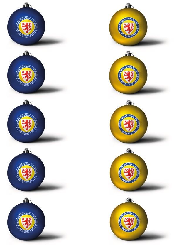 Eintracht Braunschweig Weihnachtskugeln 10er-Set