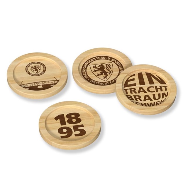 Eintracht Braunschweig Holz-Untersetzer 4er