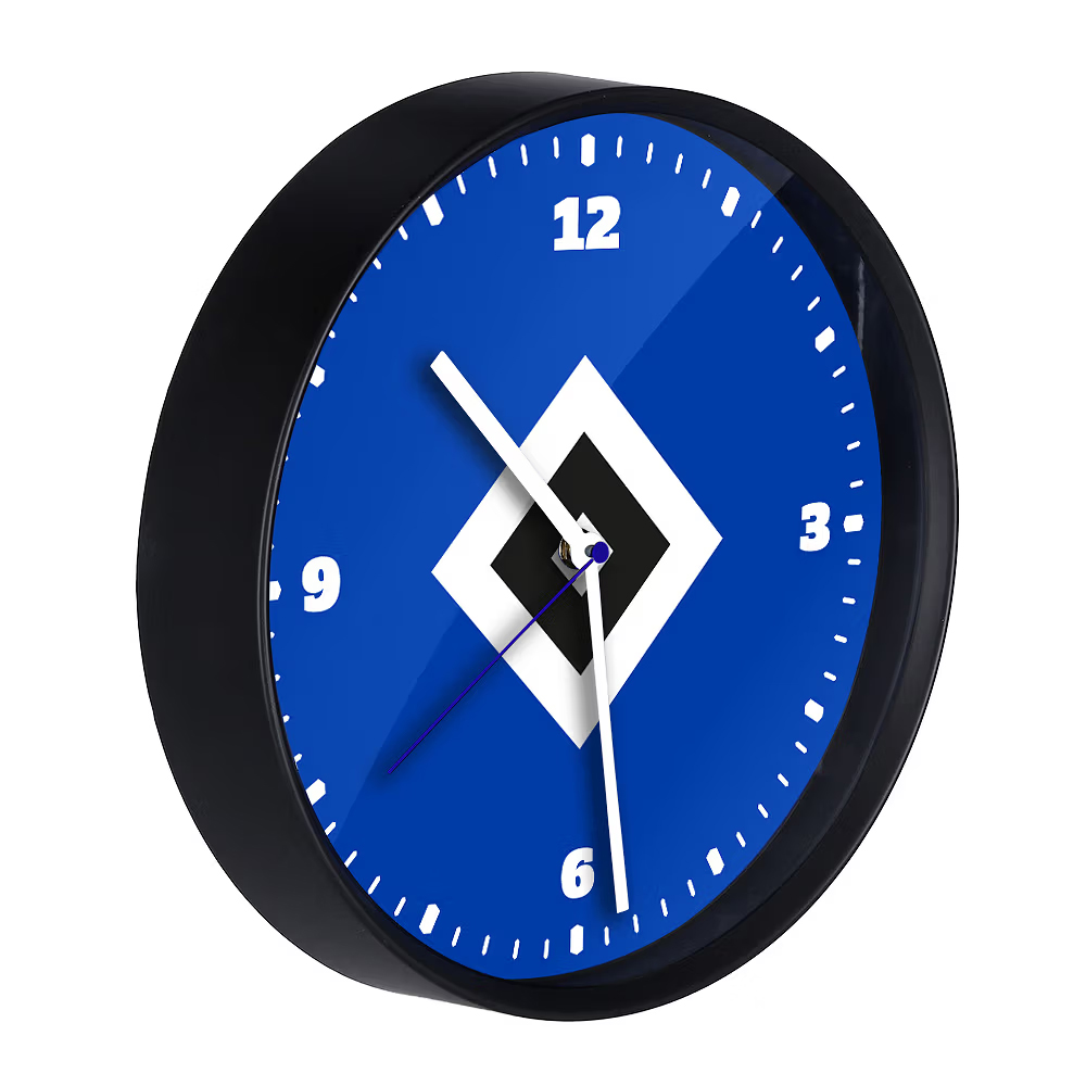 HSV Wanduhr Raute pur