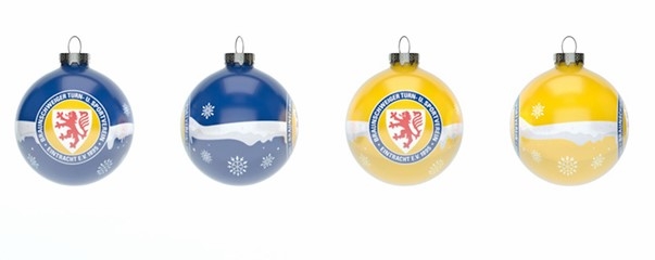 Eintracht Braunschweig Weihnachtskugeln 4er-Set