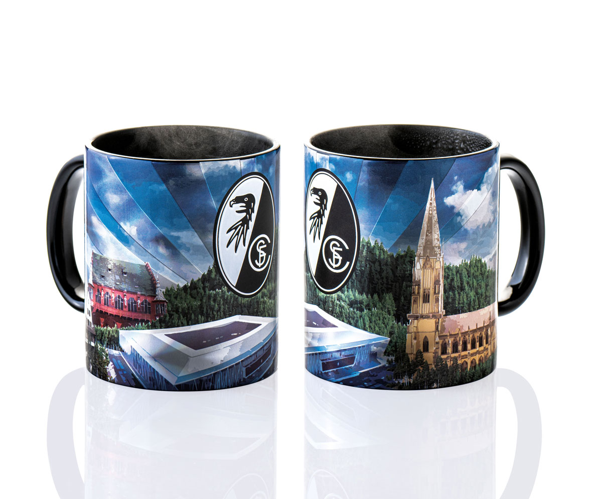 SC Freiburg Tasse Metallic "Skyline"