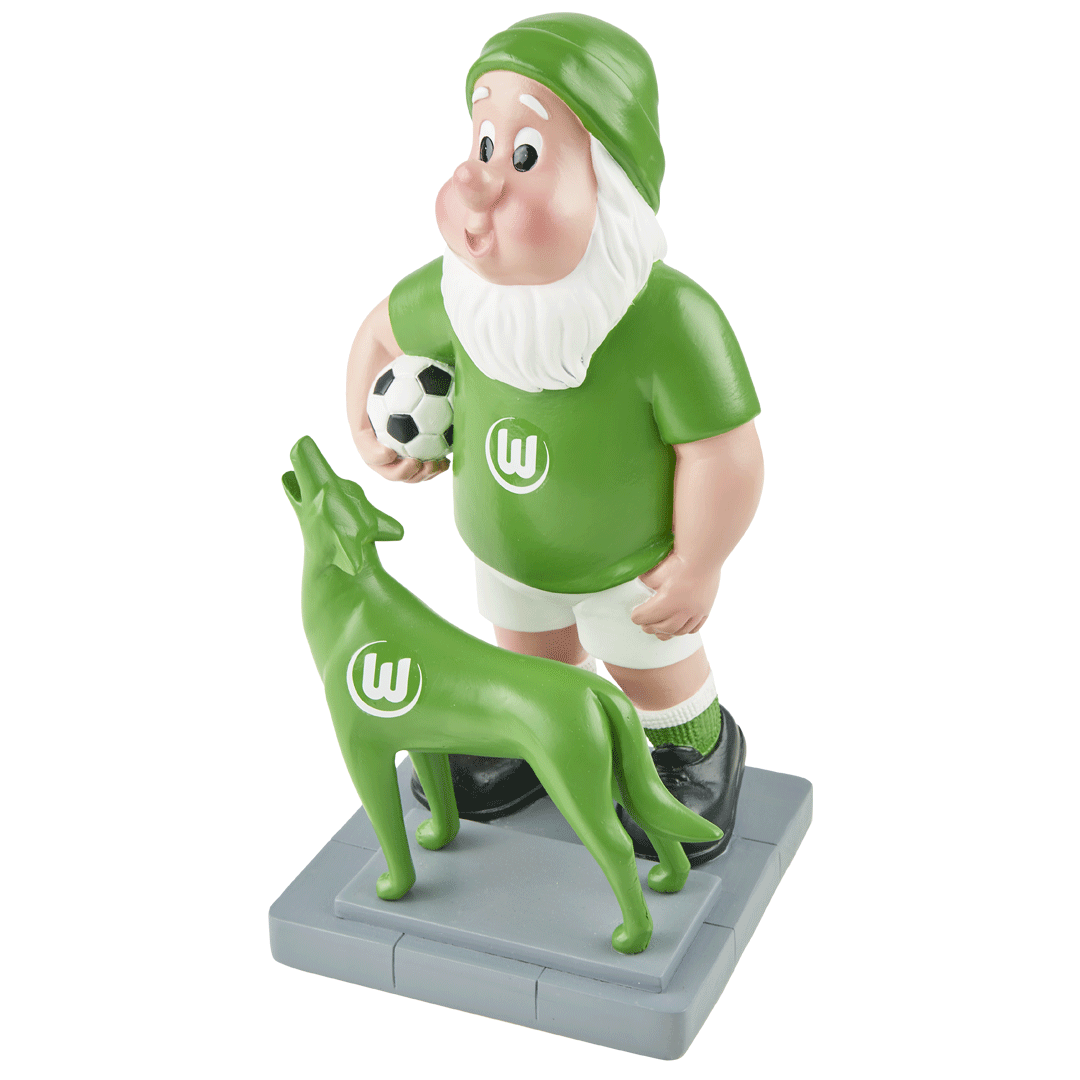 VfL Wolfsburg Gartenzwerg heulender Wolf