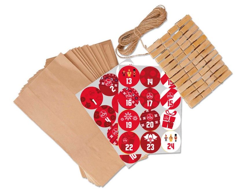 1. FC Nürnberg Adventskalender Tüten leer