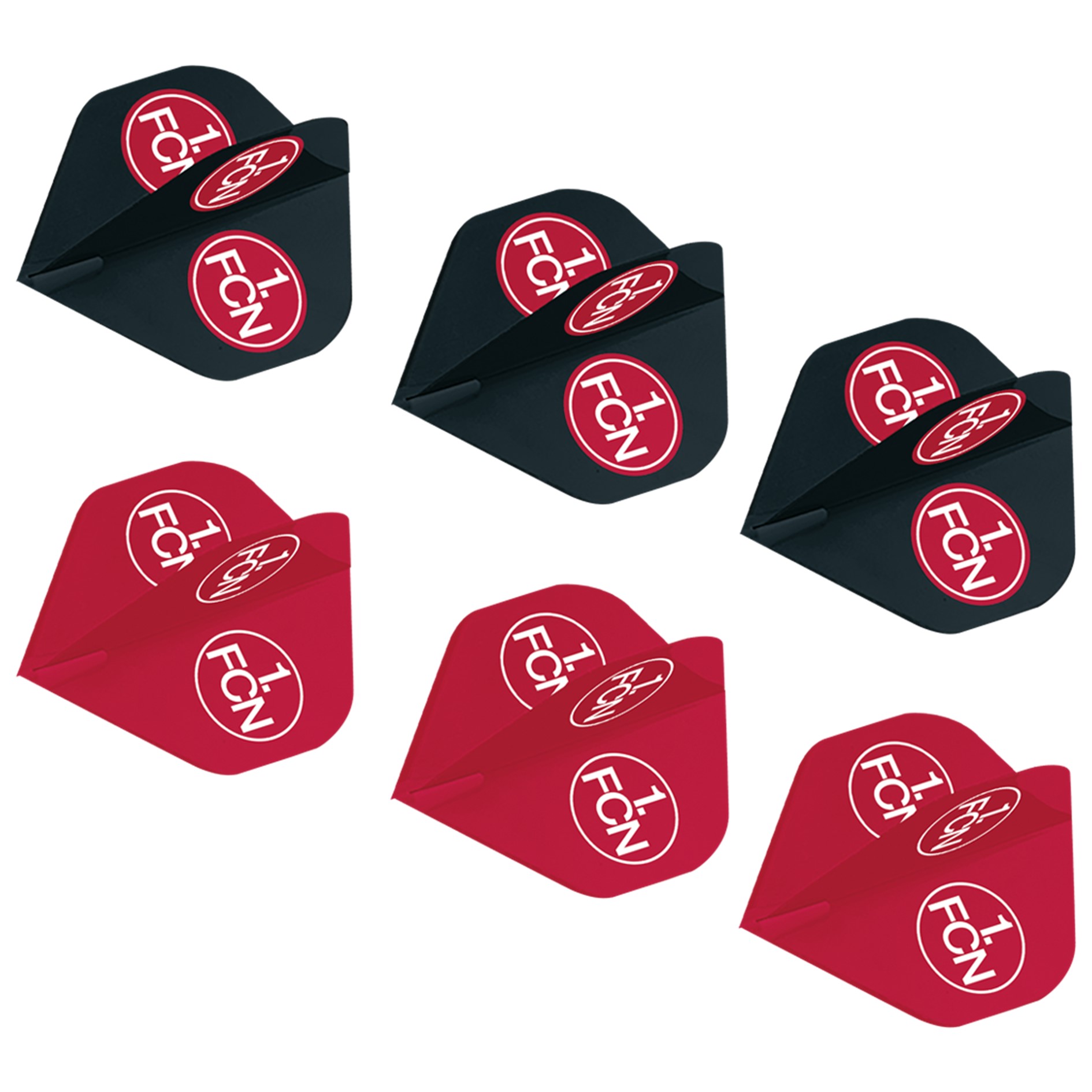 1. FC Nürnberg Flights 6er Set (3 rot / 3 schwarz)