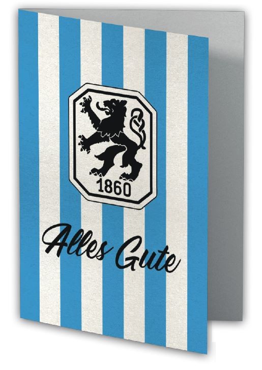 TSV 1860 München Grußkarte Retro-Logo