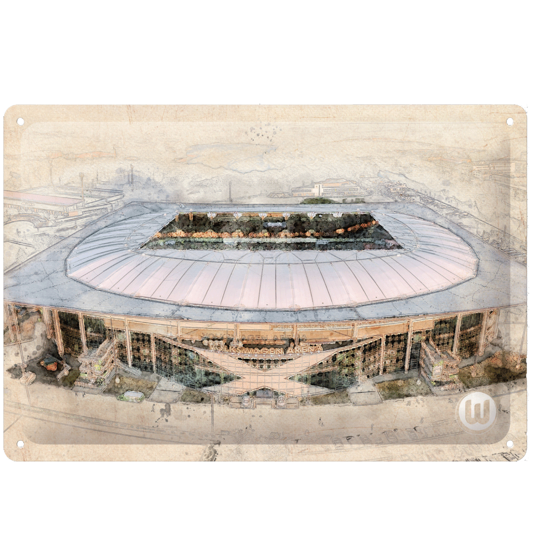 VfL Wolfsburg Blechschild Arena