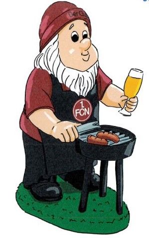 1. FC Nürnberg Gartenzwerg Grill