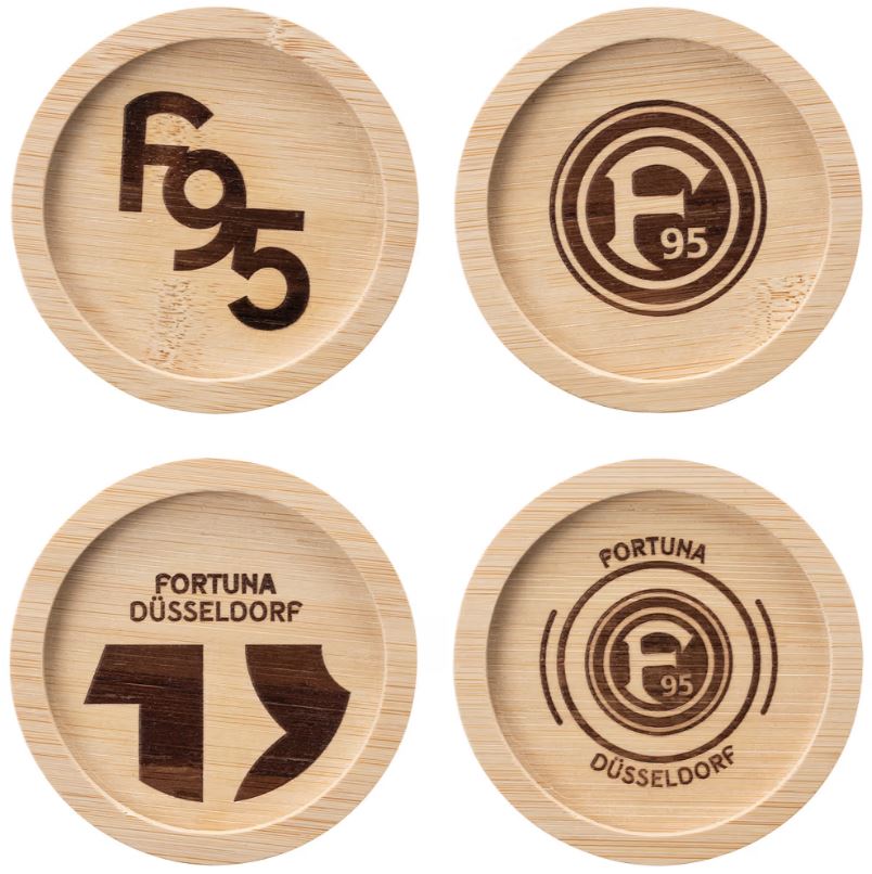 Fortuna Düsseldorf Holzuntersetzer 4er-Set