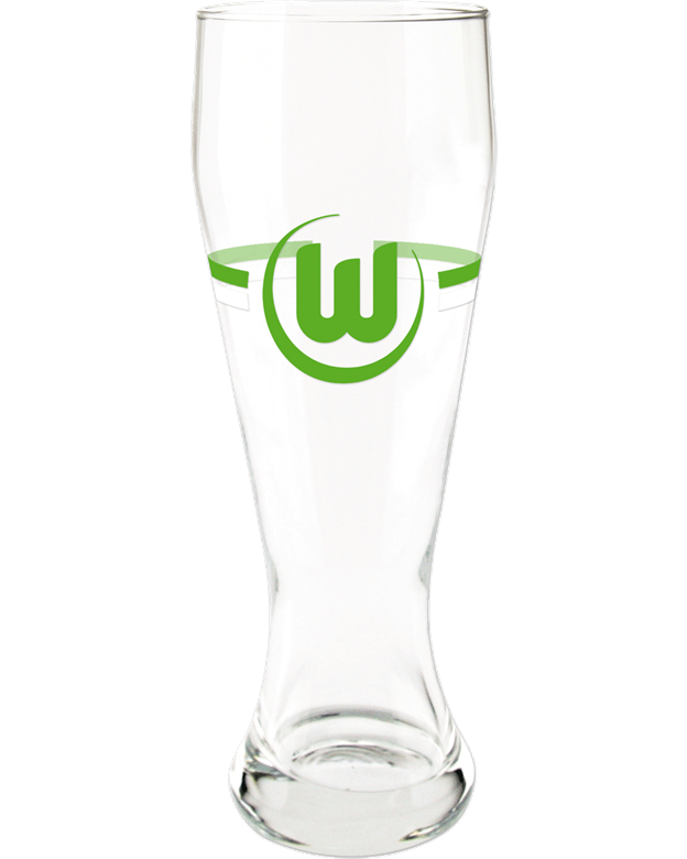 VfL Wolfsburg Weizenbierglas grün-weiß