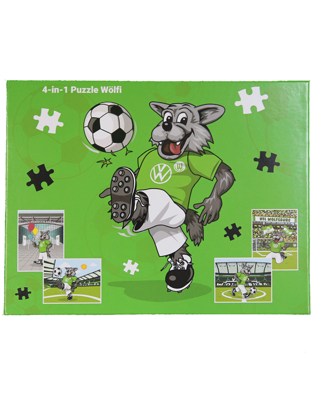 VfL Wolfsburg 4-in-1  Puzzle Wölfi