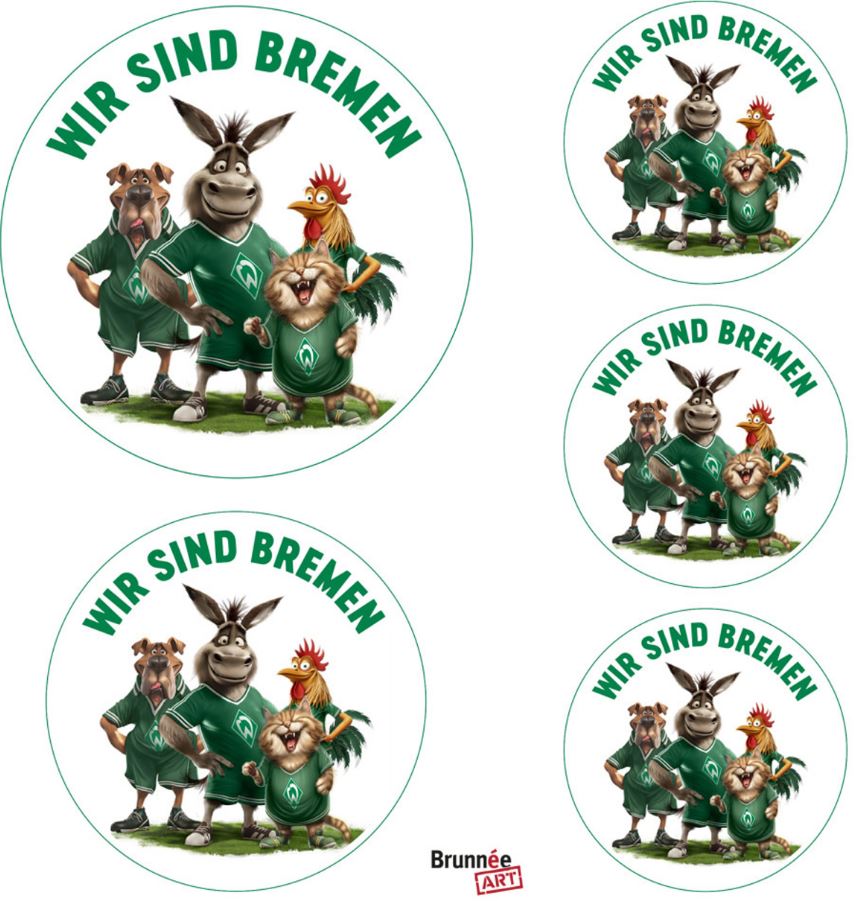 SV Werder Bremen Aufkleber-Set Wir sind Bremen