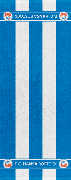 Hansa Rostock Badetuch Blockstreifen 70x180cm