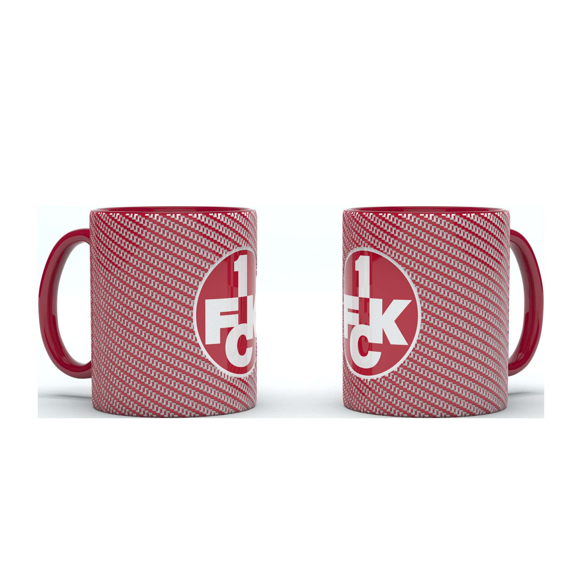 FCK Tasse Prag Carbon Logo rot